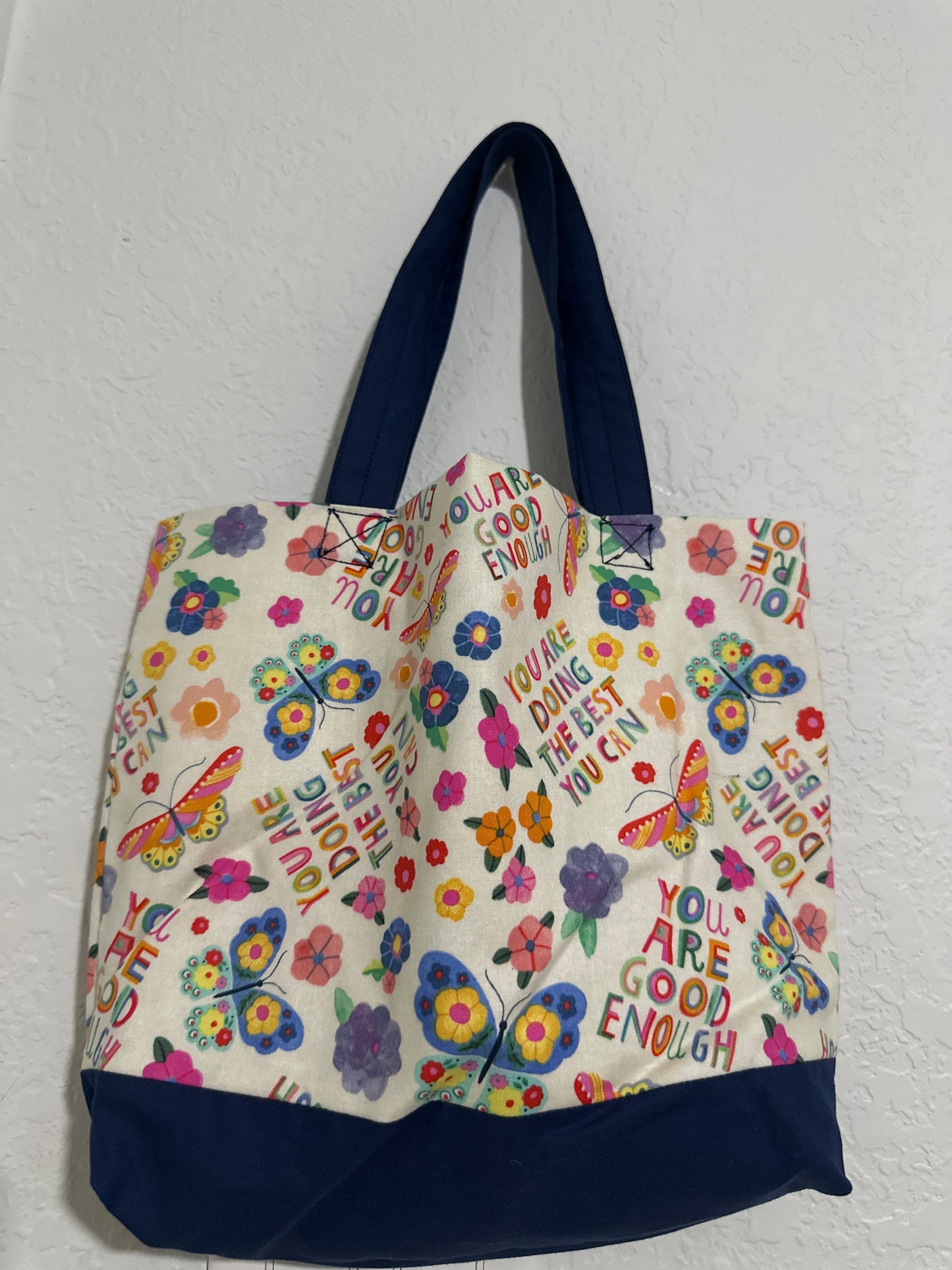 Positive Vibes Tote Bag Handmade