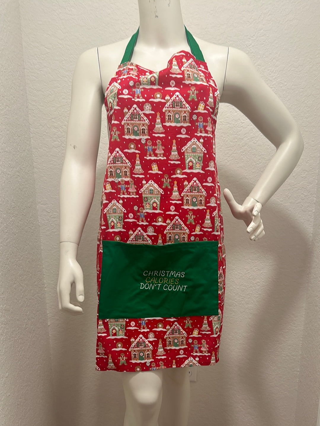 “Christmas Calories Don’t Count” Embroidery Apron