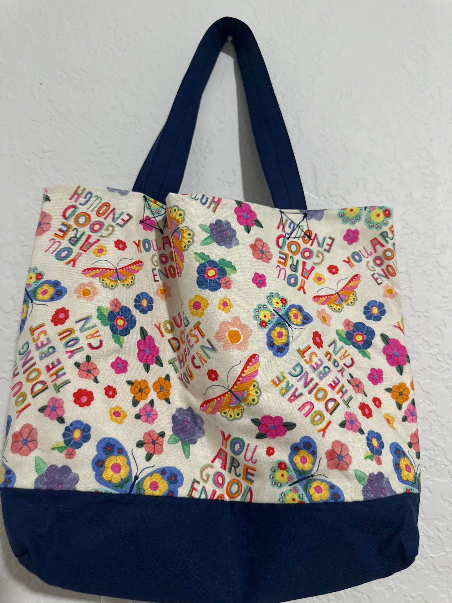 Positive Vibes Tote Bag Handmade